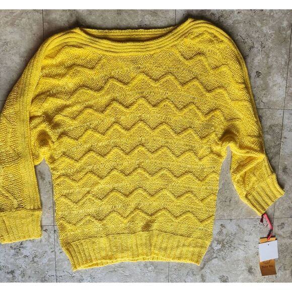 S44 Ruby Rd sunshine yellow sweater, NWT - Picture 1 of 4